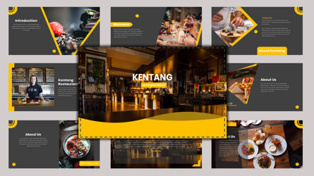 Kentang Restaurant - Creative Business PowerPoint template, 09383, Food & Beverage — PoweredTemplate.com