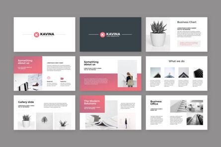 Kavina - Modern Clean Business Keynote Presentation Template, Diapositiva 2, 09401, Negocios — PoweredTemplate.com