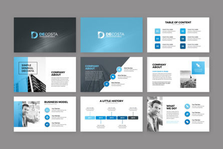 Decosta - Modern Minimal Creative Business Keynote Presentation Template, Diapositiva 2, 09405, Negocios — PoweredTemplate.com