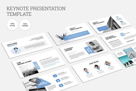 Nexde - Modern Simple clean Business Keynote Presentation Template, Template Keynote, 09406, Diagram Proses — PoweredTemplate.com