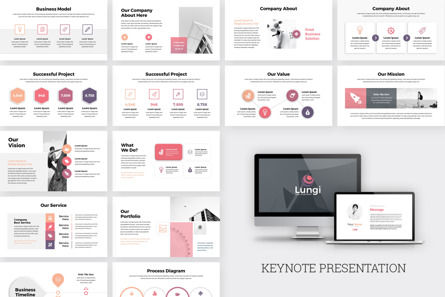 Lungi - Modern Business Keynote Presentation Template, Keynote Template, 09412, Business — PoweredTemplate.com
