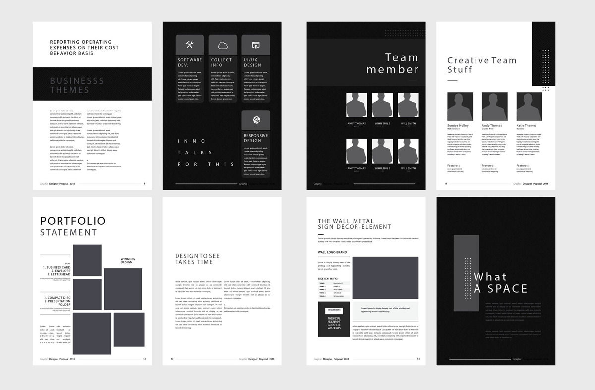 Business Annual Report Template Printable Business Brochure InDesign 