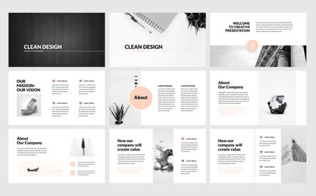 Clean Design Minimal Keynote Presentation Template, Diapositiva 2, 09430, Negocios — PoweredTemplate.com