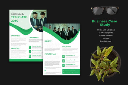 Business Case study PowerPoint template corporate modern business double side flyer, Slide 3, 09441, Business — PoweredTemplate.com