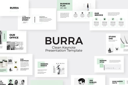 Burra - Clean Simple Keynote Presentation Template, Keynote Template, 09442, Business — PoweredTemplate.com