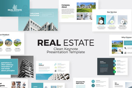 Real Estate Keynote Presentation Template, Keynote-sjabloon, 09443, Bedrijf — PoweredTemplate.com