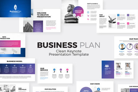 Business Plan Keynote Presentation Template, 苹果主题演讲模板, 09454, 商业 — PoweredTemplate.com