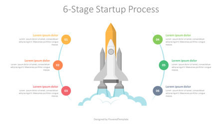 6-Stage Startup Process Infographic, 09460, Business Concepts — PoweredTemplate.com