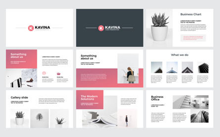 Kavina - Modern Clean Business PowerPoint Presentation Template, Dia 2, 09463, Bedrijf — PoweredTemplate.com