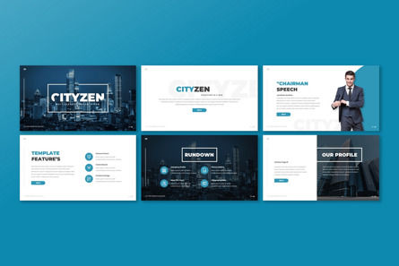 Cityzen - Powerpoint Template, 幻灯片 2, 09471, 商业 — PoweredTemplate.com