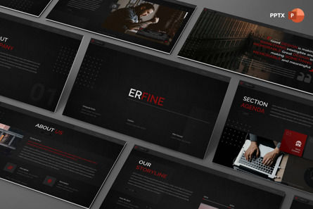 Erfine - Powerpoint Template, PowerPointテンプレート, 09476, ビジネス — PoweredTemplate.com