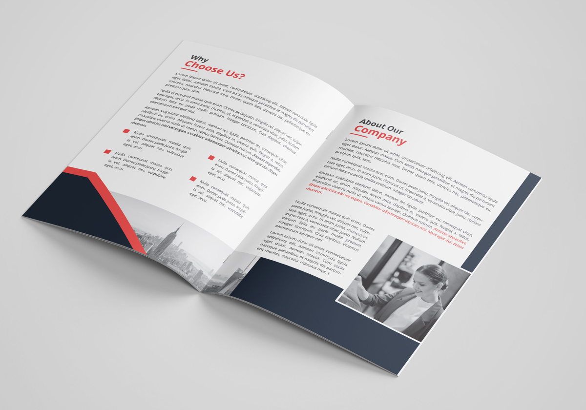 16 page corporate modern professional bifold brochure company profile ...