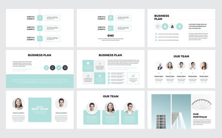 Modern Business Plan PowerPoint Template, Diapositiva 4, 09501, Negocios — PoweredTemplate.com