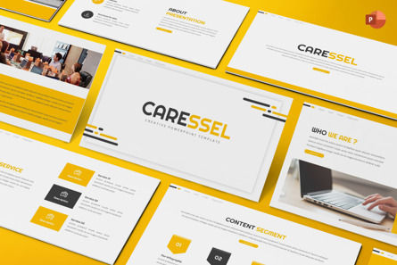 Caressel - Multipurpose Powerpoint, Modello PowerPoint, 09531, Lavoro — PoweredTemplate.com