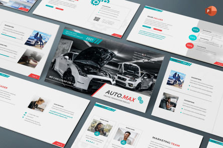 Auto Max - Business Powerpoint, Templat PowerPoint, 09538, Bisnis — PoweredTemplate.com