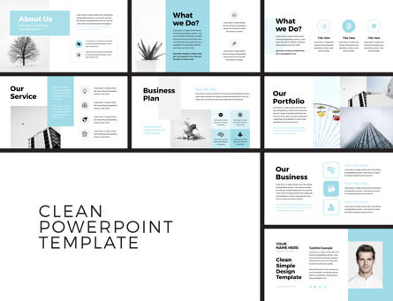 Clean Minimal Business PowerPoint Presentation Template, 09558, Business — PoweredTemplate.com