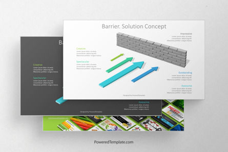Barrier Solution Concept Diagram, 09561, 3D — PoweredTemplate.com