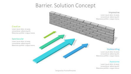 Barrier Solution Concept Diagram, Slide 2, 09561, 3D — PoweredTemplate.com
