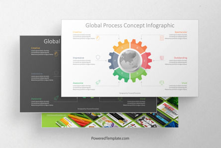 Global Process Concept Infographic, 09563, Infographics — PoweredTemplate.com
