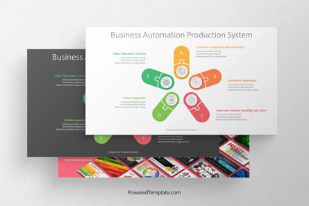Business Automation Production System Diagram, 09564, Business Models — PoweredTemplate.com