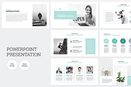Minimal Powerpoint Presentation Template, PowerPoint Template, 09569, Business — PoweredTemplate.com