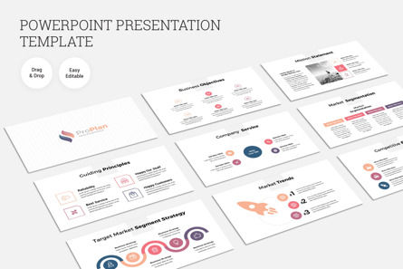 Modern Business Plan PowerPoint Template, 09589, Lavoro — PoweredTemplate.com