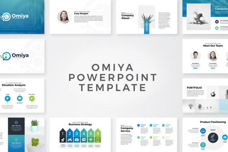 Omiya - Business PowerPoint Presentation Template, Plantilla de PowerPoint, 09590, Negocios — PoweredTemplate.com