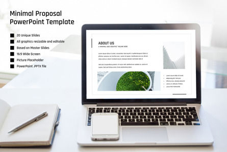 Minimal Proposal PowerPoint Template, Deslizar 2, 09614, Negócios — PoweredTemplate.com