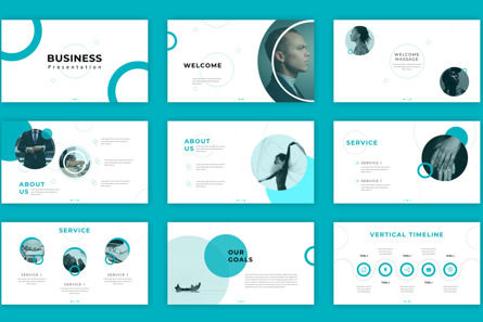 Business-Presentation- Powerpoint-Template- Turquoise Color, Slide 2, 09619, Business — PoweredTemplate.com