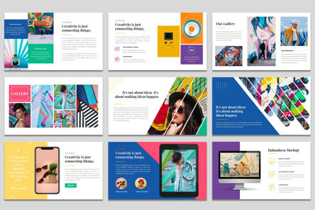 Halmahera - Creative Business Pop Art Google Slide Template, 幻灯片 4, 09633, Art & Entertainment — PoweredTemplate.com