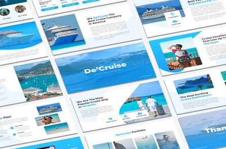 DeCruise - Cruise Ship Powerpoint Template, Templat PowerPoint, 09634, Bisnis — PoweredTemplate.com
