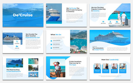 DeCruise - Cruise Ship Google Slide Template, Deslizar 2, 09635, Negócios — PoweredTemplate.com