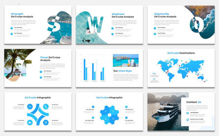 DeCruise - Cruise Ship Google Slide Template, Deslizar 5, 09635, Negócios — PoweredTemplate.com