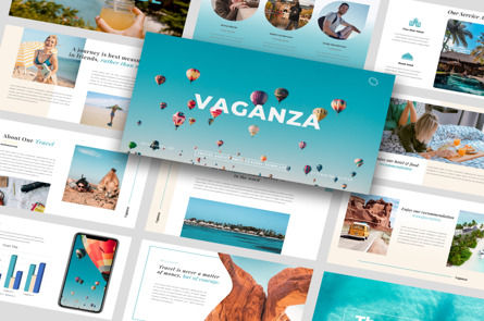 Vaganza - Travel Agency PowerPoint Template, Modello PowerPoint, 09636, Lavoro — PoweredTemplate.com