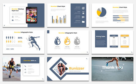 Runnizer - Running Event Google Slide Template, Diapositiva 5, 09639, Negocios — PoweredTemplate.com