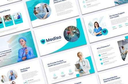 Mediso - Medical Healthcare Powerpoint Presentation Template, Templat PowerPoint, 09646, Medis — PoweredTemplate.com