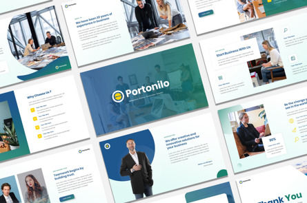 Portonilo - Multipurpose Business PowerPoint Presentation Template, PowerPoint Template, 09648, Business — PoweredTemplate.com