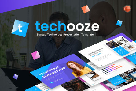 Techooze Startup Modern Powerpoint Template, Plantilla de PowerPoint, 09650, Tecnología y ciencia — PoweredTemplate.com