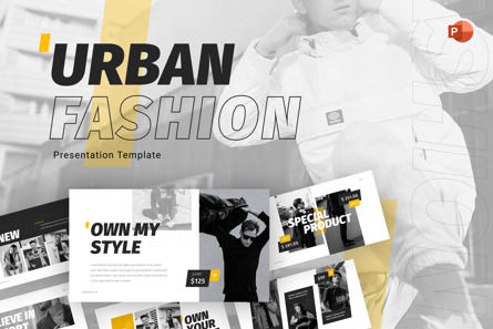 Urban Fashion Powerpoint Template, Templat PowerPoint, 09651, Art & Entertainment — PoweredTemplate.com
