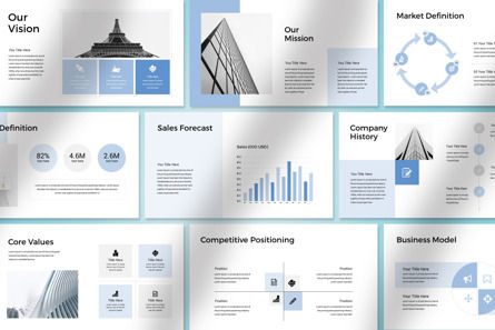 Minimal Business Powerpoint Presentation Template, Templat PowerPoint, 09652, Bisnis — PoweredTemplate.com
