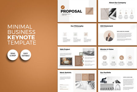 Minimal Business Keynote Presentation Template, 苹果主题演讲模板, 09654, 商业 — PoweredTemplate.com