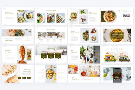 Main Dish Food Powerpoint Template, スライド 2, 09661, Food & Beverage — PoweredTemplate.com