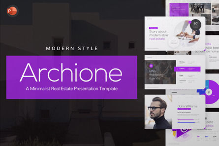 Archione Real Estate Powerpoint Template, Modele PowerPoint, 09669, Immobilier — PoweredTemplate.com