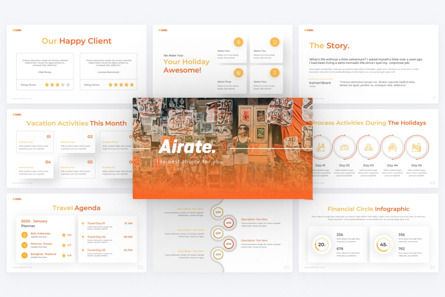 Airate Travel Powerpoint Template, Slide 3, 09673, Holiday/Special Occasion — PoweredTemplate.com