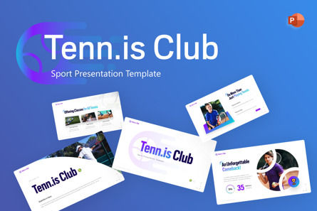 Tenn Is Club Sport Powerpoint Template, Modele PowerPoint, 09674, Sport — PoweredTemplate.com