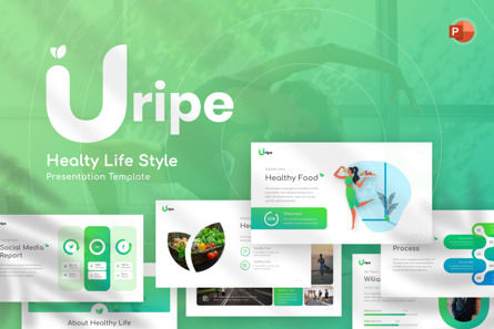 Uripe Life Style Powerpoint Template, PowerPointテンプレート, 09677, 健康＆レクリエーション — PoweredTemplate.com