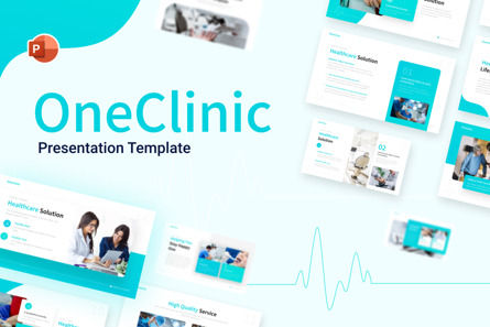 Oneclinic Medical Powerpoint Template, 파워 포인트 템플릿, 09679, 의학 — PoweredTemplate.com