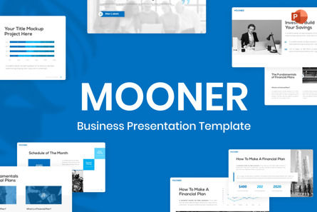 Mooner Business Powerpoint Template, PowerPointテンプレート, 09683, ビジネス — PoweredTemplate.com