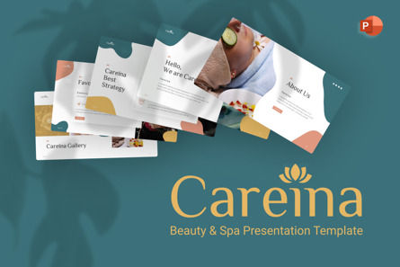 Careina Spa Beauty Powerpoint Template, Modello PowerPoint, 09684, Salute e Divertimento — PoweredTemplate.com