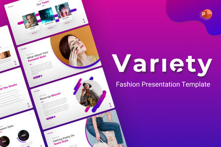 Variety Fashion Powerpoint Template, PowerPointテンプレート, 09690, Art & Entertainment — PoweredTemplate.com